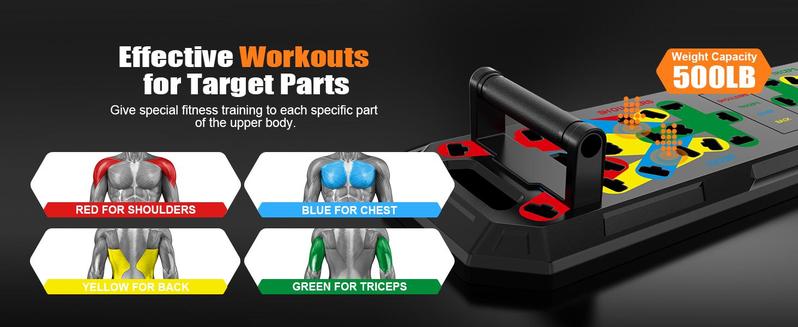 LALAHIGH Home Gym Kit, All-in-One Fitness Equipment with Push-Up Board, Resistance Bands with Bar, Pilates Bar, Pulley and Multi-Functional Training Board for Exercise Strength Training, Stable and Portable Home Workout Equipment