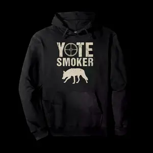 Coyote Smoker Trapping Hoodie, Yote Hunter Graphic Hoodie, Outdoor Hunting Pullover Sweatshirt, Gift for Trappers