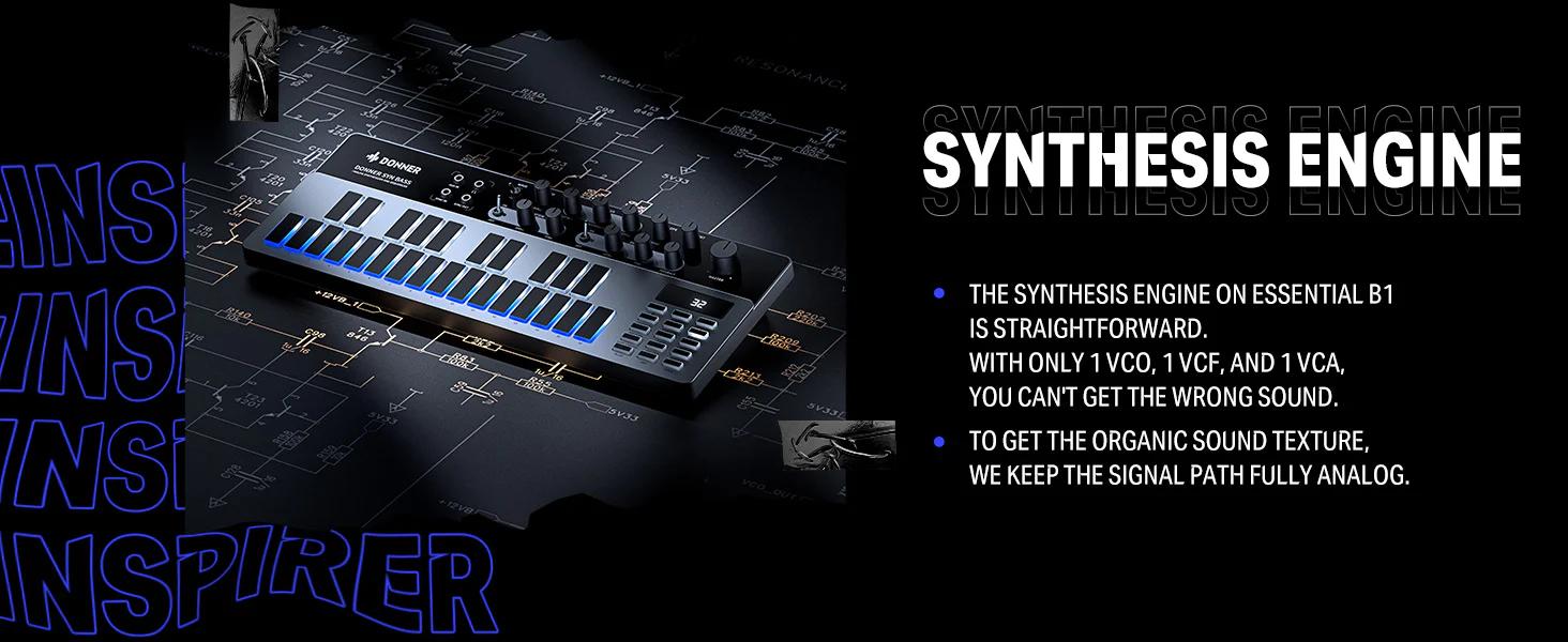 Donner Essential B1 Analog Bass Synthesizer & Sequencer