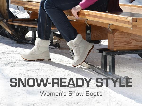 Women's Winter Ankle Boots with Faux Fur Lining & Slip-resistant Sole