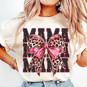 [Sale Up To 50%] Leopard Mama Coquette Cheetah Bow Mom Life  T-Shirt