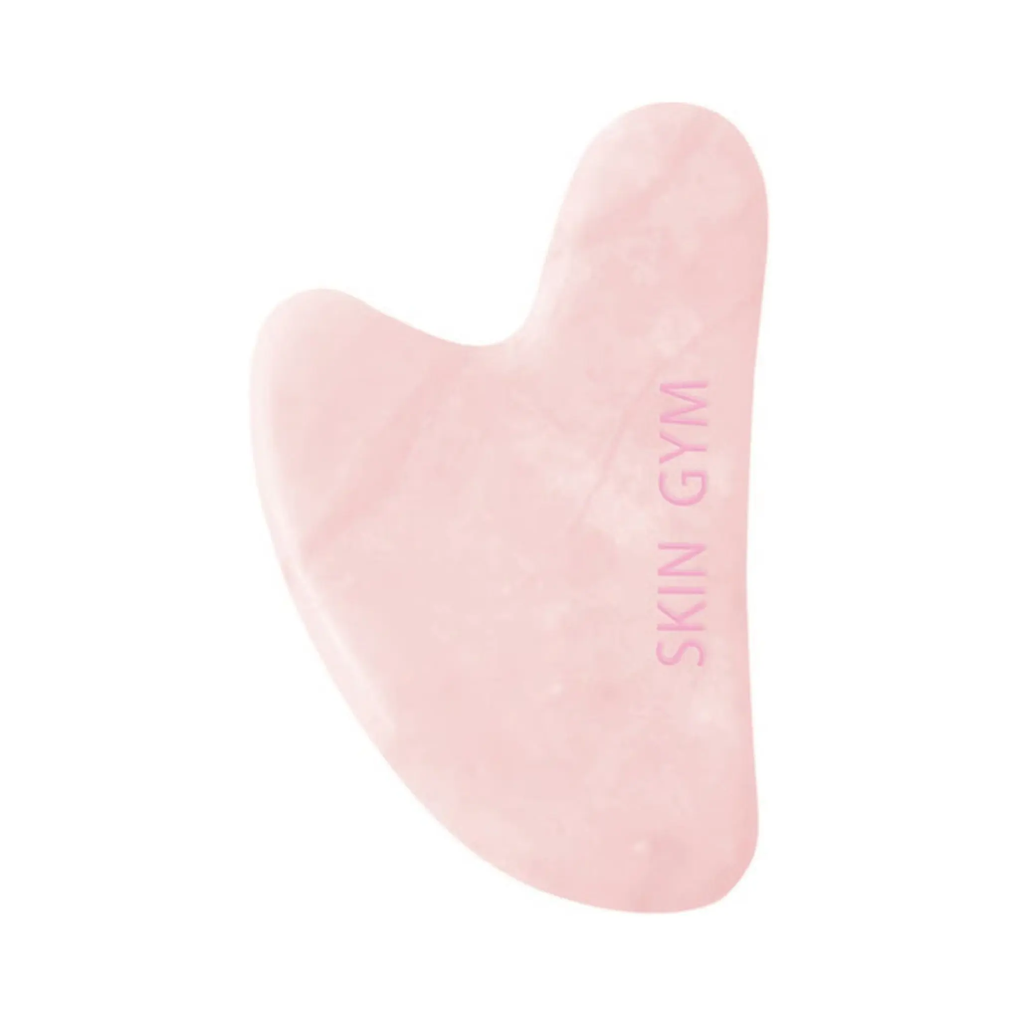 Skin Gym Rose Quartz Crystal Sculpty Heart Gua Sha Tool for Facial Massage - Pink