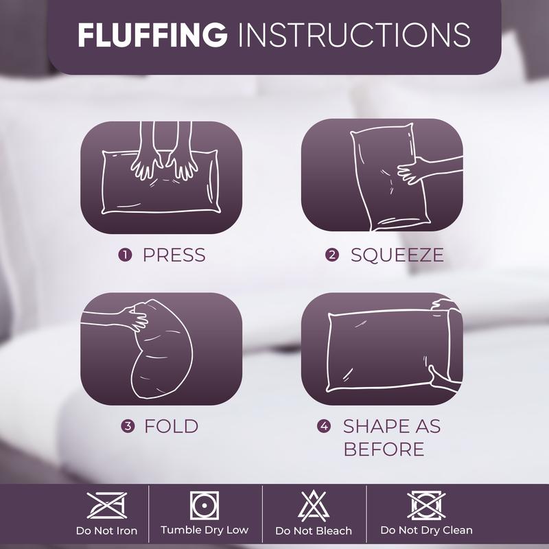 Utopia Bedding Bed Pillows for Sleeping - Set of 4 Gusseted Pillows Set - King, Queen, & Standard Size (White)