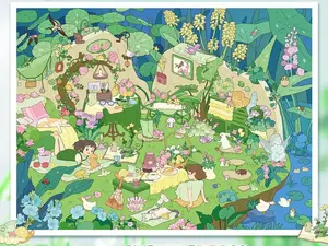 Spring Summer Autumn Winter Sticker Play Set｜Seasonal Cozy Scene DIY Stickers Crafts Kit Reusable