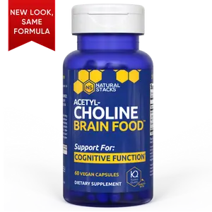 Acetylcholine Brain Food - Nutrients to Support Cognitive Function.* Brain Fatigue Supplement.* Acetyl-L-Carnitine HCL, Alpha-GPC, Vitamin B1, and more