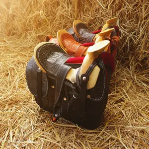 Western Saddle Purse Leather Handbag - Bolsa Montura Charra de Piel