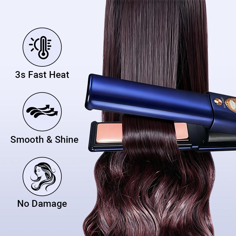 Cordless Hair Straightener, 5000mAh Portable Titanium Flat Iron, Wireless Mini 2-in-1 Straightener & Curler, Travel-Friendly Design, Heats Up Fast, Max 210°C / 410°F Cordless Hair Straightener, 5000mAh Portable Titanium Flat Iron, Wireless Mini 2-in-1 Straightener & Curler, Travel-Friendly Design, Heats Up Fast, Max 210°C / 410°F