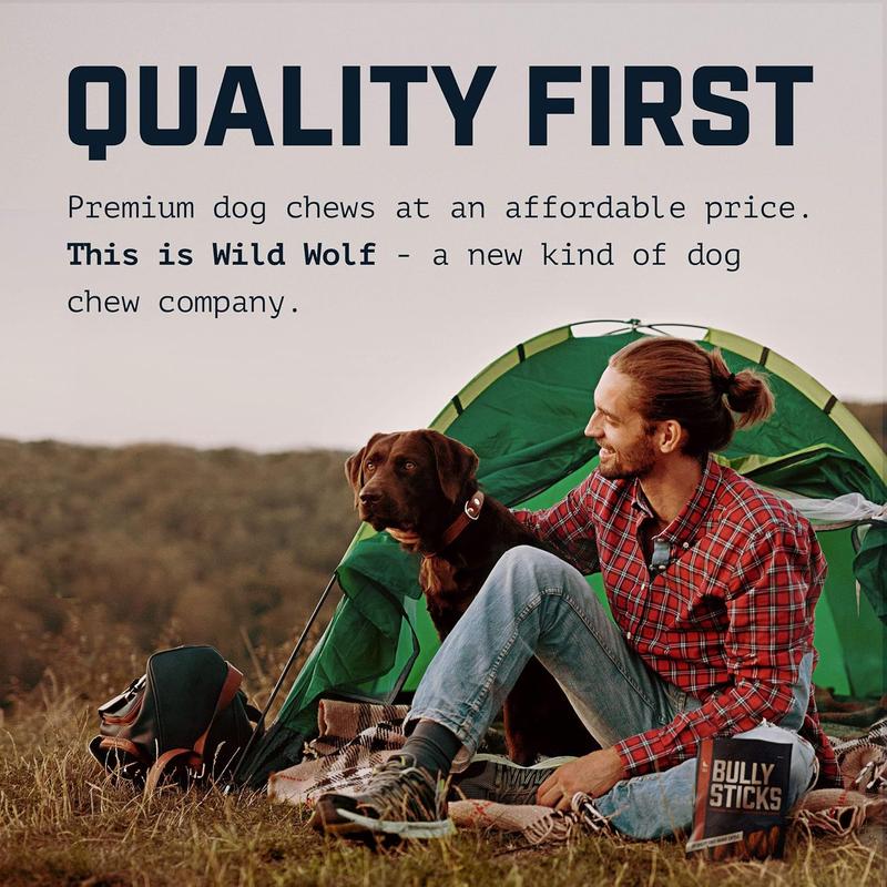 12-inch Bully Sticks (8oz./~5 Sticks) Healthy, All-Natural, Long-Lasting Dog Chew Bones - Low Odor - Mixed Thickness - Lab-Tested, Hand-Inspected and Packed with Love in The USA - High Protein Treats