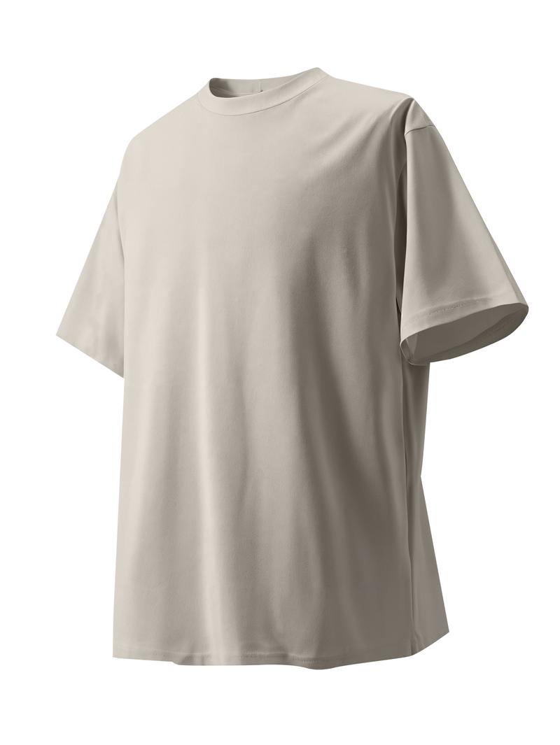 CCCMAI Men's Solid Color Short Sleeve T-Shirt Casual Cotton Tee Solid Colors Black White Gray All Colors Street Style Menswear Summer Basic Loose Fit Solid Color T-Shirt Short Sleeve Versatile American Style Men's Cotton Half Sleeve Casual Shirt Crewneck