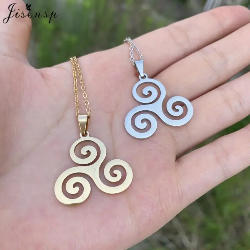 Teen Wolf Necklace Fashion Triskele Triskelion Irish Symbol Allison Argent Triple Spiral Pendant Celtics Jewelry Women