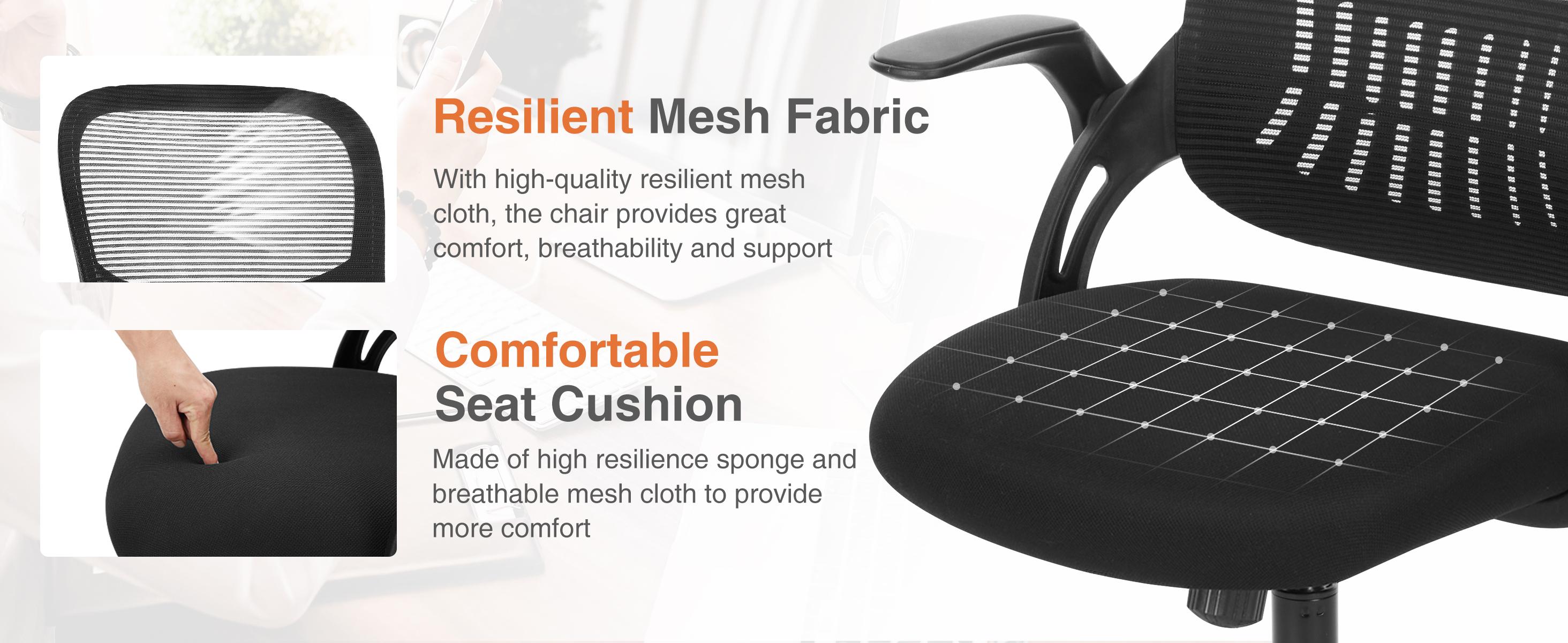 Furnest Furniture Indoor Furniture chairs Height Adjustable Office Computer Desk chair, Ergonomic Mid-Back Mesh Rolling Work Swivel chairs with Wheels, Comfy Arms for Home and work hermanmiller chair