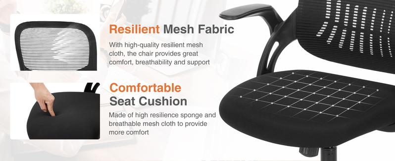 Furnest Furniture Indoor Furniture chairs Height Adjustable Office Computer Desk chair, Ergonomic Mid-Back Mesh Rolling Work Swivel chairs with Wheels, Comfy Arms for Home and work hermanmiller chair