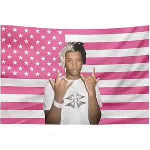 Ken Pink America Funny Carson Flag Poster Tapestry with Grommets for College Dorm Decor, Outdoor Party, Patio Yard, Room Decor Flag Merch Decoration Items Solid Color Decorative