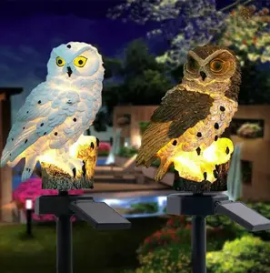 2026 New Solar Powered Owl Design Light, Resin Crafts Courtyard Lawn Outdoor Garden Decorative Light, Decorative Light for Home Garden, Outdoor Garden Lantern