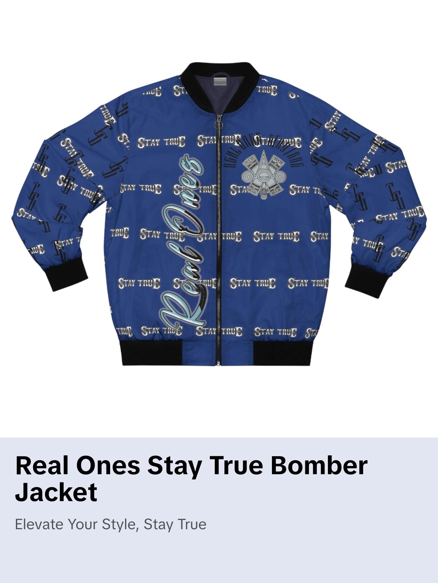 Real Ones Stay True Men's Bomber Jacket