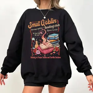 Smut Goblin Dark Romance Bookish Shirt, Spicy Book Club Tshirt, Girl Date With A Book Shirts, Spread Those Pages Book Lover, Unisex Sweater Pullover Tee