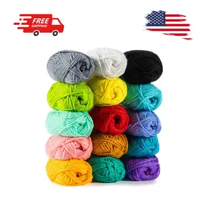 15x20g Acrylic Yarn for Crocheting - Soft Knitting Yarn for Crafts Multicolor