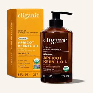 Cliganic Organic Apricot Body & Massage Oil - Vegan, Natural, Vitamin-Infused Moisturizer for Body Care Comfort