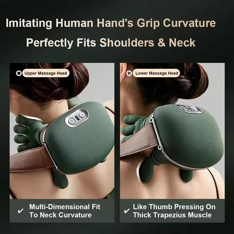 Deep Cordless Tissue Kneading Neck Massage with Heating Function, Shiatsu and Shoulder Massager, Back and Leg Pain Relief, Gifts for Men or Women Deep Cordless Tissue Kneading Neck Massage with Heating Function, Shiatsu and Shoulder Massager, Back and Leg Pain Relief, Gifts for Men or Women