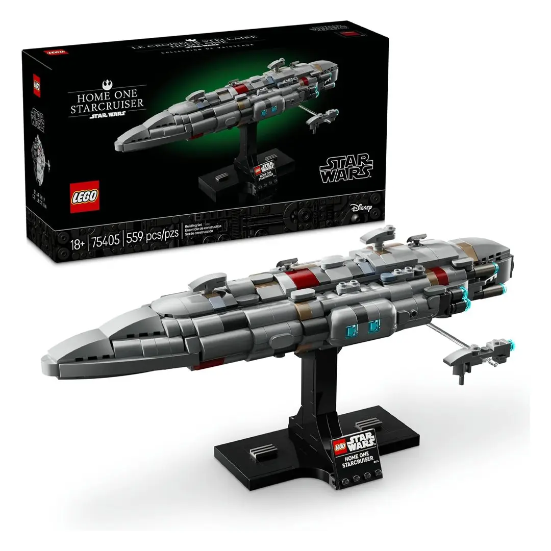 LEGO Star Wars Home One Starcruiser Buildable Spaceship Toy Model Kit (75405)