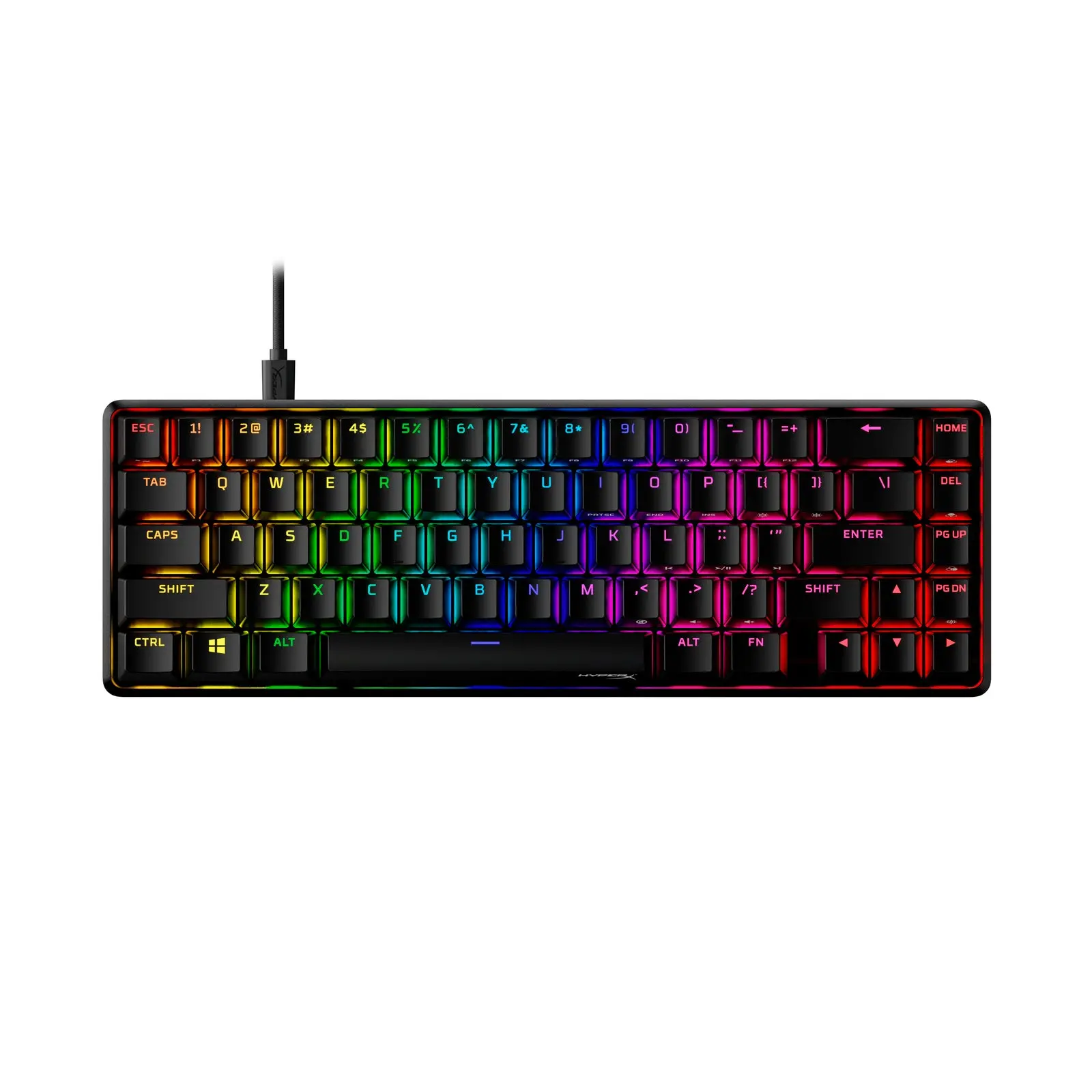 HyperX Alloy Origins 65 Aluminum Mechanical Gaming Keyboard - Durable Aluminum Keyboard, LED Light, Stable, Macros Support, PC Gaming Accessory for PC Gamers, Durable Keyboard
