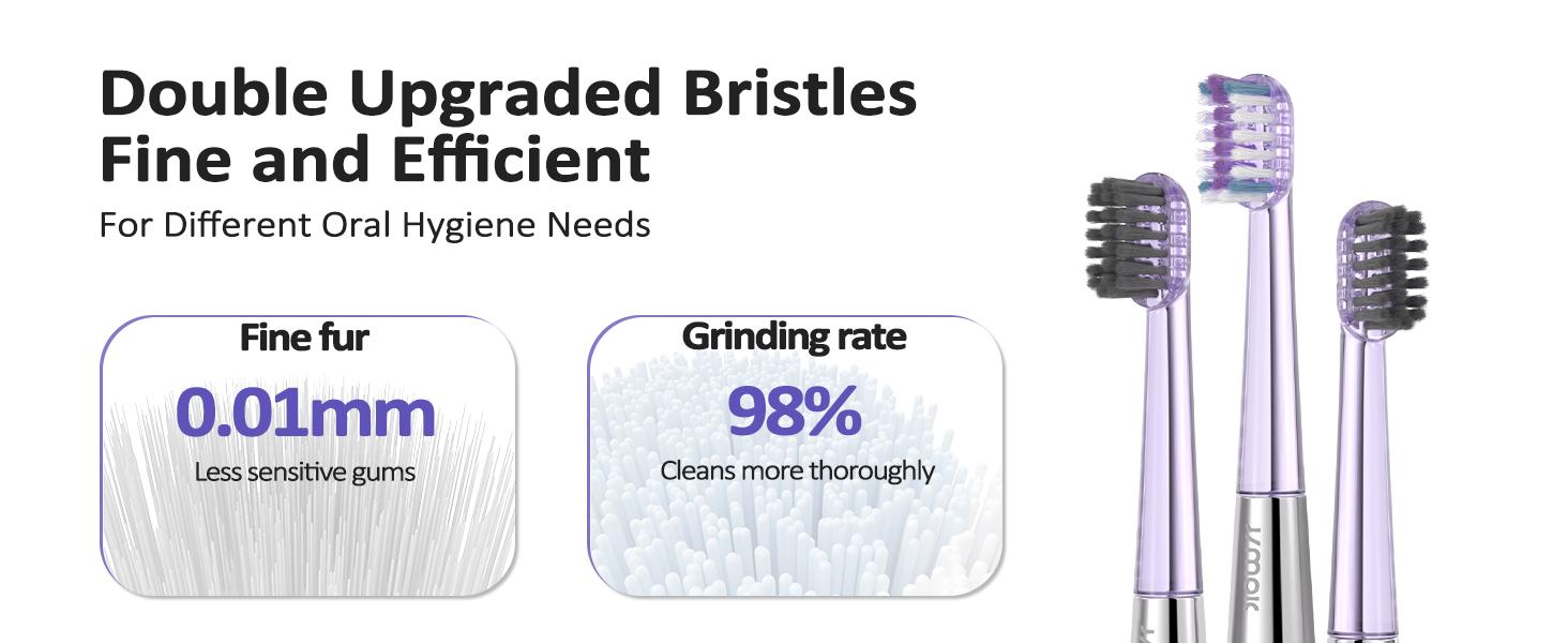 JlMOK Electric Toothbrush for Adults, Portable Rechargeable with 3 Brush Heads, IPX7 Waterproof, Type-C Charging, UV Sterilizing Travel Case