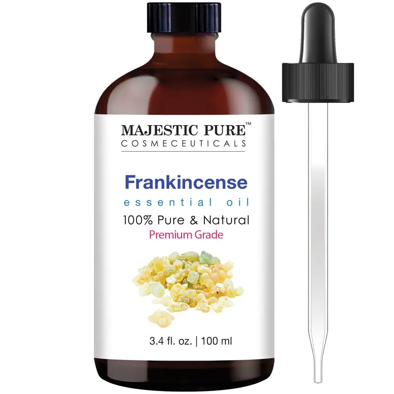 Frankincense Essential Oil - 100% Pure Natural 3.4 fl oz Therapeutic Selfcare Aromatherapy Item, Moisturizing Scented Oil for Diffuser, Aromatizer & Bedtime Routines