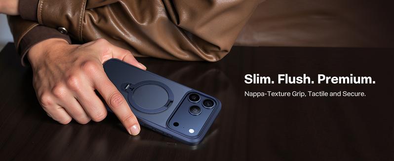 TORRAS OStand Q3 Spin Magnetic Stand Case for iPhone 17 Pro Max with 360° Rotatable Kickstand 4X Military-Grade Protection Protection & MagSafe Compatible