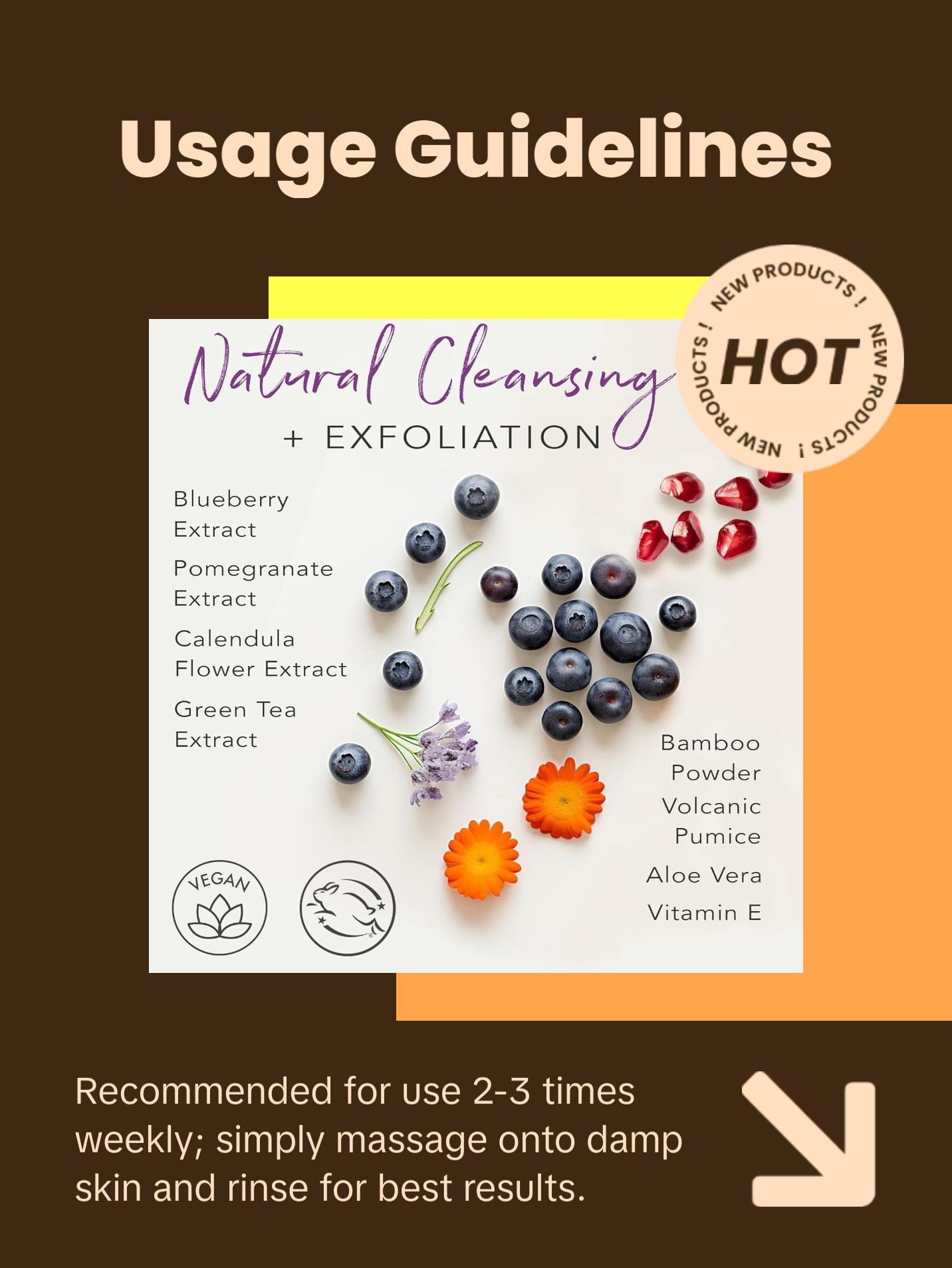 [BEAUTY BY EARTH] Facial Scrub - Superfruits & Calendula USA Made with Natural & Organic Ingredients, Hydrating Deep Cleansing Gentle Exfoliant Skincare