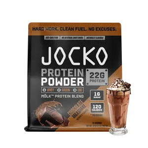 Jocko MÖLK Whey Protein Powder with Probiotics - 22g Protein, 1g Sugar, 120 Calories, Whey + Casein + Egg Blend for Muscle Health & Digestion Support - Healthcare Dietary Supplement for Fitness - SIZES MAY VARY