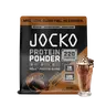 JOCKO FUEL Premium Blended Protein Powder - Adults' Workout Supplement, Whey+Casein+Egg (Contains Eggs), 22g Protein, 1g Sugar, 120 Calories, Probiotics for Digestive Health & Muscle Support, Chocolate, Prop 65 Free (Sizes May Vary)