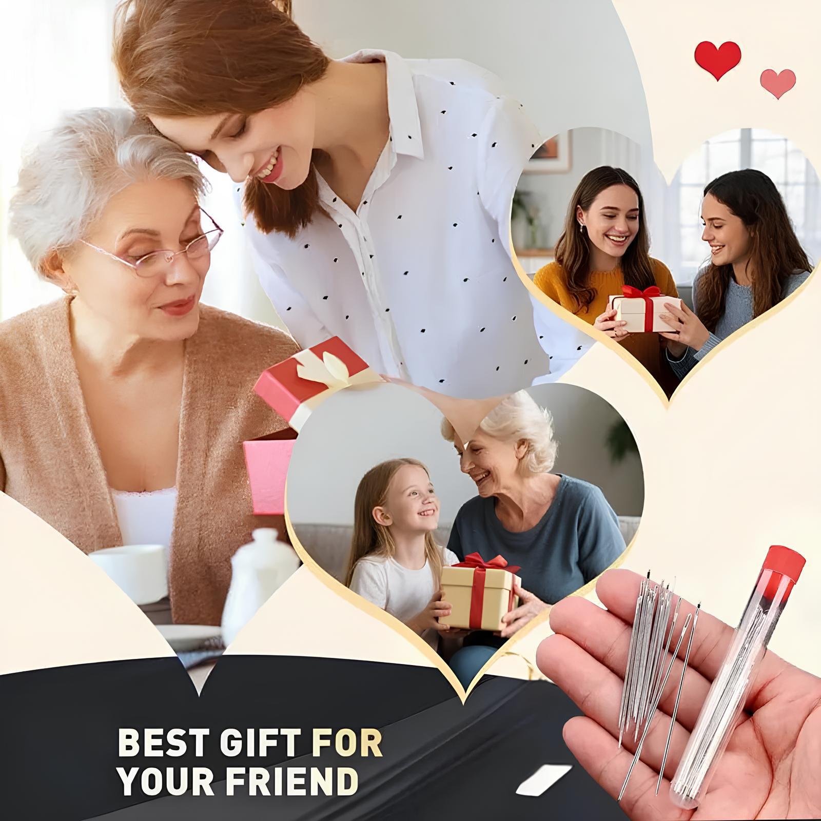 Sewing Kit, Stainless Steel Needles for Hand Sewing, 36 Piece Sewings Kit with Steels Needles with Big Eye, Sewing Needles Kit for DIY Sewings hand sewing needles, threaders, thimbles, and more, it’s the ideal kit for beginners and experts alike