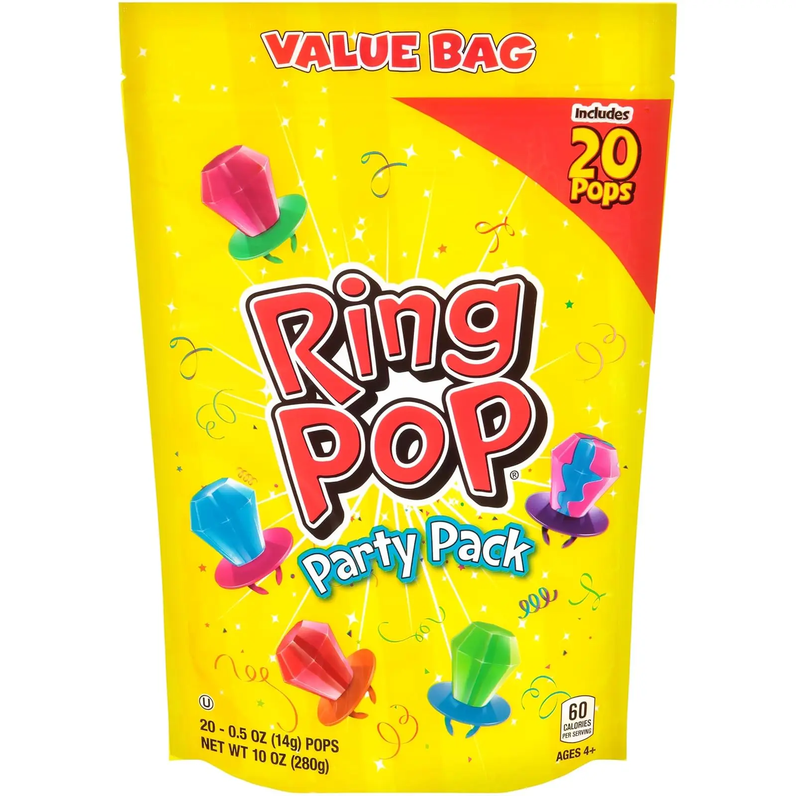 Ring Pop Lollipops - Bulk Candy Individually Wrapped Suckers Variety ...