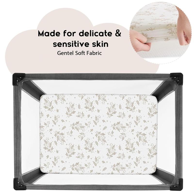 Yoofoss Baby 100% Cotton Crib Sheets for Newborn Boys Girls, Fitted Crib Sheet 2 Pack for Standard Crib and Toddler Mattress, Super Soft Baby Sheet