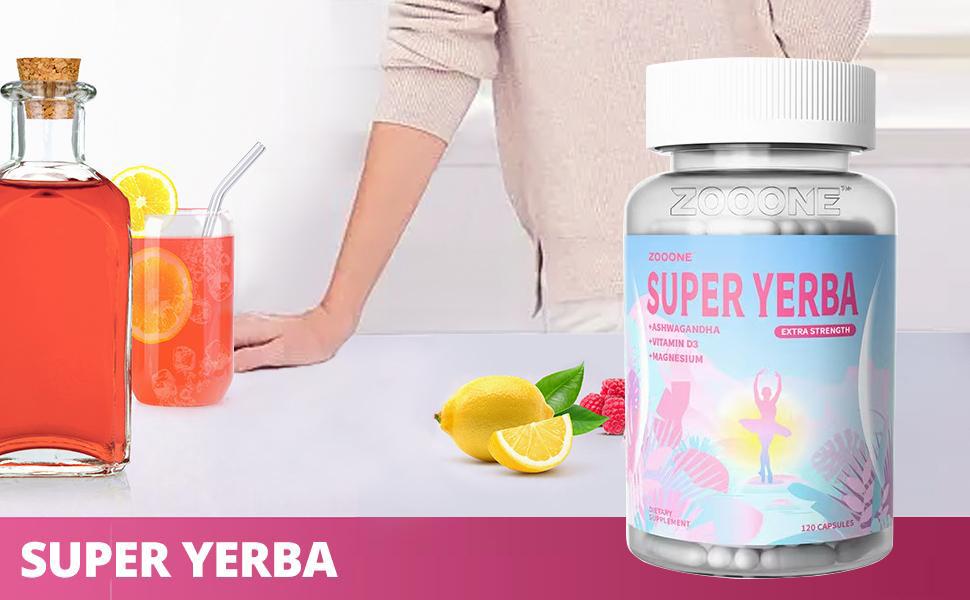 ZOOONE Yerba mate Superblend Clean Natural Energy 120 Capsule Dietary Supplement