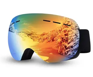 Ski Goggles Men Women Youth, Anti Fog OTG Winter Snow Goggles Spherical Detachable Lens