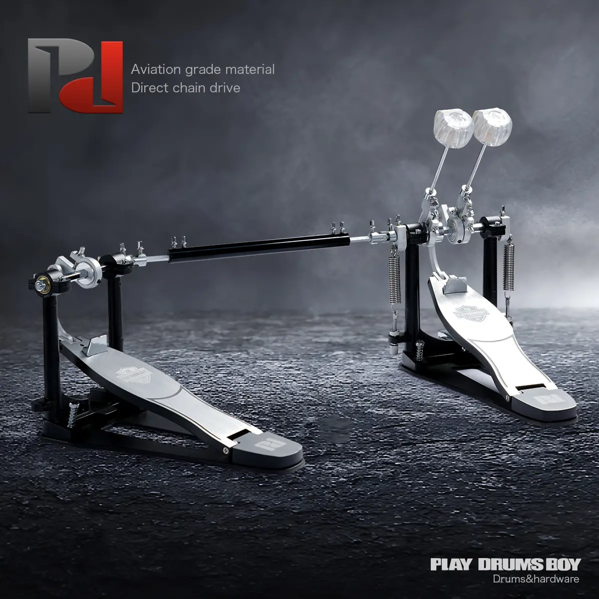 PD Direct Drive Double Pedal – Professional Double Bass Drum Pedal with Adjustable Metal Footboard, Smooth and Responsive Action, Sturdy Metal Frame for Acoustic & Electronic Drums