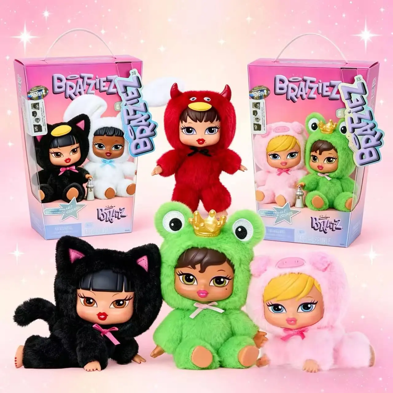 Rumi MGA Bratz "Bratziez" Mystery Plush Blind Box - Iconic Sassy Animal Onesie Stuffed Doll - Collectible Mini Fashion Figure for Y2K Aesthetic & Gift