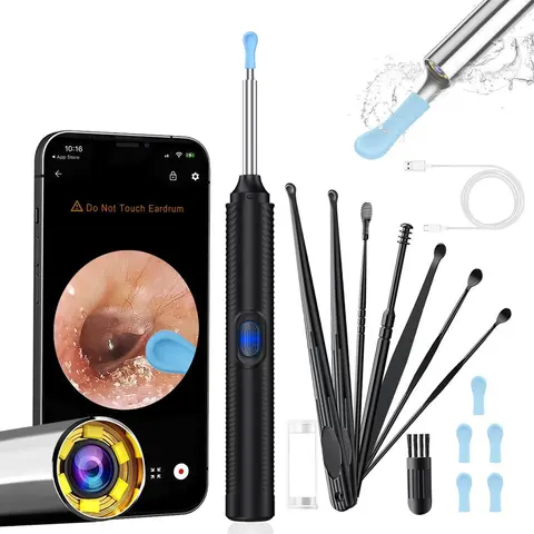 Wireless Bluetooth Silicone Ear Wax Removal Tool Kit with Camera - Gentle on Ear Canal, Comfortable Cleaning Earwax Cleaning Kit for Adults, All Seasons Self-Care Accessory, Ideal Birthday & Christmas Gifts