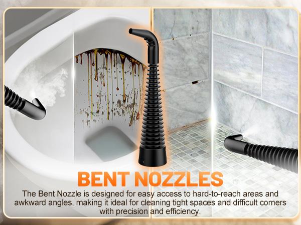 Phueut 1250W Pressurized Steam Cleaner with 11-Piece Accessories 360-Degree Angle for Floor Grout Tile Grease Multipurpose Home Cleaning Tool 15.2OZ Water Tank Capacity