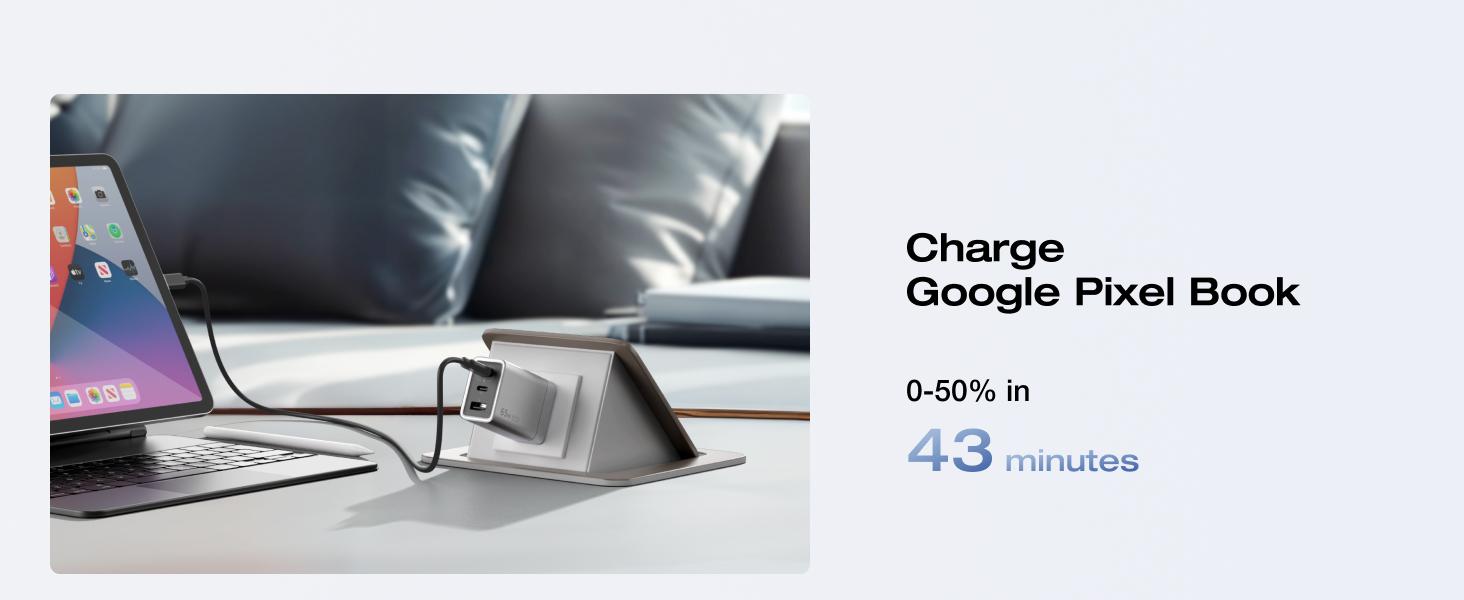 EF ECOFLOW USB C Charger, Rapid 65W GaN Type C Charging Block with Foldable Plug, Fast Wall Charger Compatible with iPhone 15/14/13, Galaxy, Pixel 4, iPad, AirPods, Apple Watch (USBC Cable Included)