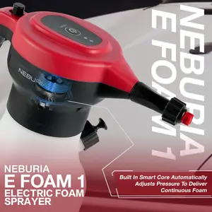 NEBURIA Electric Foam Sprayer,Rechargeable High Pressure Foam Cannon for Car Wash,Auto Detailing,Home,Industrial Cleaning,Professional Foam Sprayer with Smart Pressure Control Core,Ergonomic Handle,Portable Cordless Cleaner for Kitchen,Windows,Bathroom