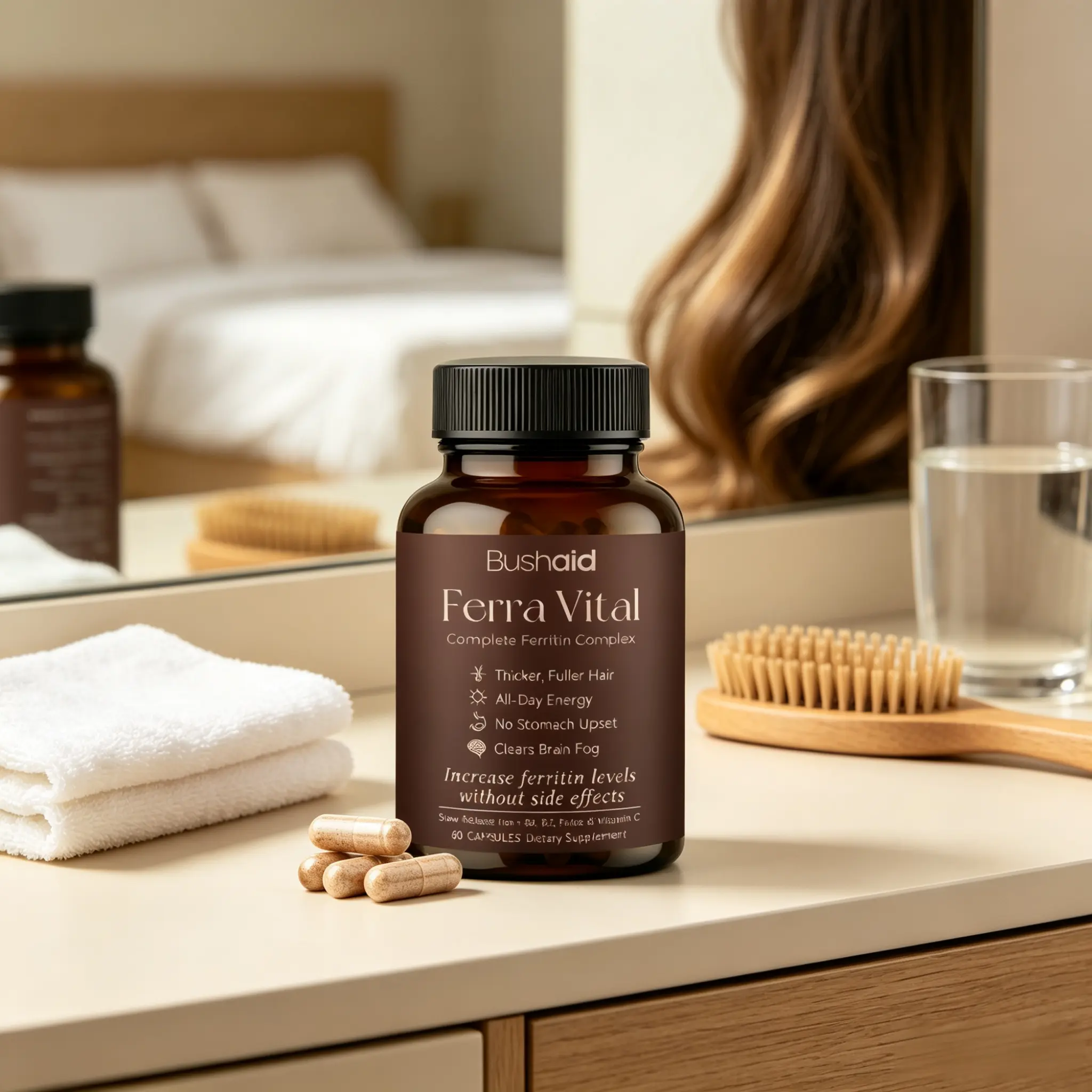 Complex plant extract hair health capsules, rich in biotin, multivitamins and minerals, nourish the scalp, strengthen hair strands, and improve dry, split, and fine hair. A daily hair care supplement for adults.