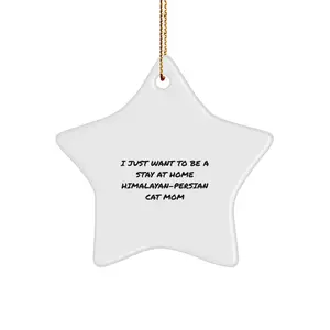 Himalayan-Persian Cat Mom Star Ornament Gifts from Family, Friends, Coworkers for Christmas Unique Gifts