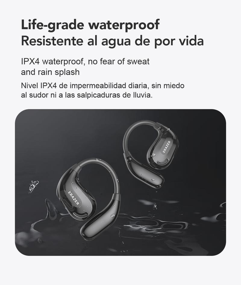 ERAZER XT66Pro OWS Translation Wireless Bluetooth Earphones Support 135 Languages Real Time Bluetooth Translation Earbuds HIFI Sound Quality Light-Weight Headphones Built-in Microphone Support Phone Calls Music AI Chat