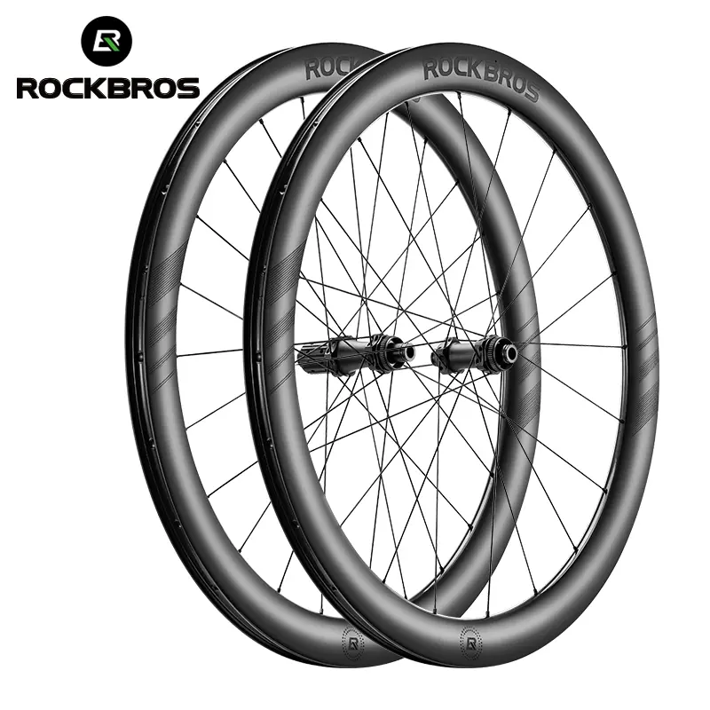 ROCKBROS T700 Carbon Fiber Bike Wheelset, 50 mm Rim Height, 36T Ratchet Centre Lock Disc Brake, Road Bike Parts