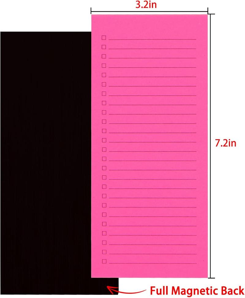 4 Pack Magnetic Notepads for Refrigerator with Pen Holder Grocery List Large Memo Pad For Home and Office