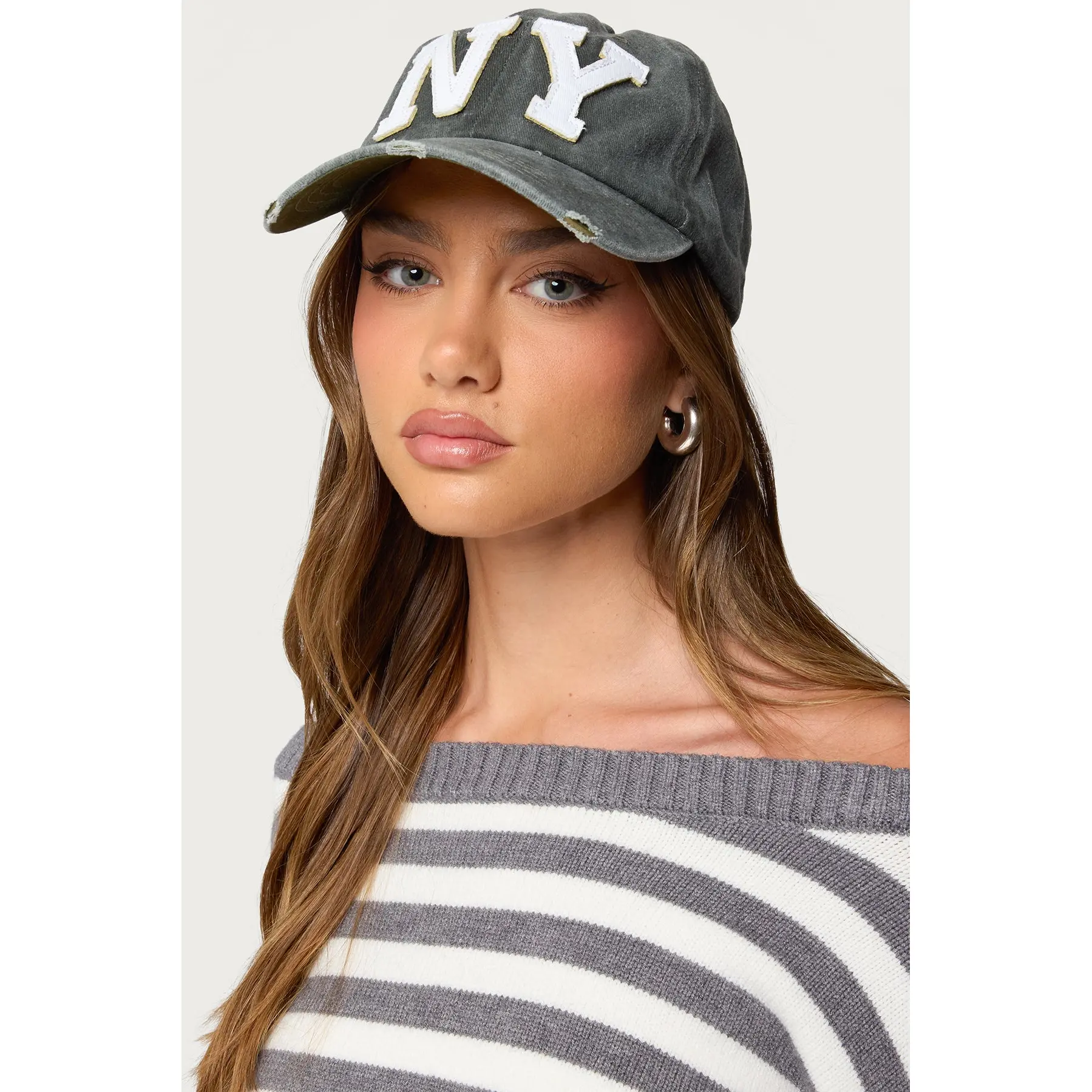 NY Distressed Baseball Cap