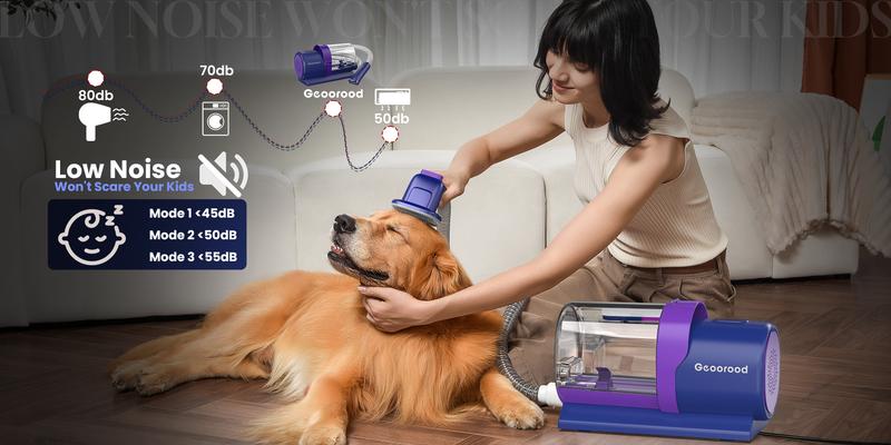【Geoorood】 Geoorood Dog Grooming All-in-One Kit with Vacuum Brush 2.5L Large Pog, Stainless Steel Blades Lightweight Design 13KPa Suction Force Portable Cleaning Set #February Stock Up 【Geoorood】 Geoorood Dog Grooming All-in-One Kit with Vacuum Brush 2.5L Large Pog, Stainless Steel Blades Lightweight Design 13KPa Suction Force Portable Cleaning Set #February Stock Up