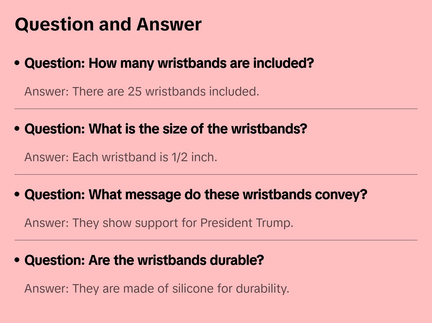 25 - TRUMP 2024 Wristbands